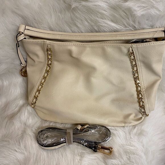 Large Cream Colored Purse Bag Satchel also Crossbody - Picture 1 of 10